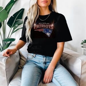 New England Patriots New Rhinestone Unisex Crewneck T-shirt S-XL